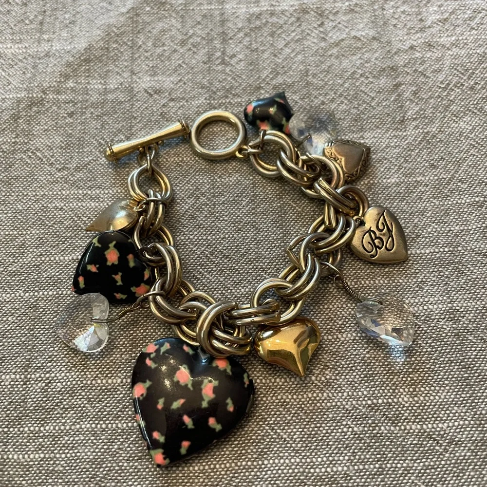 Betsey Johnson Gold and Silver Charm Bracelet - Picture 8 of 10